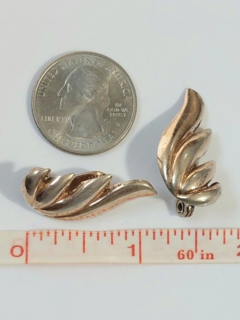 Monet 1040s Sterling Clip On Earrings - Vintage Silver Womens Jewelry